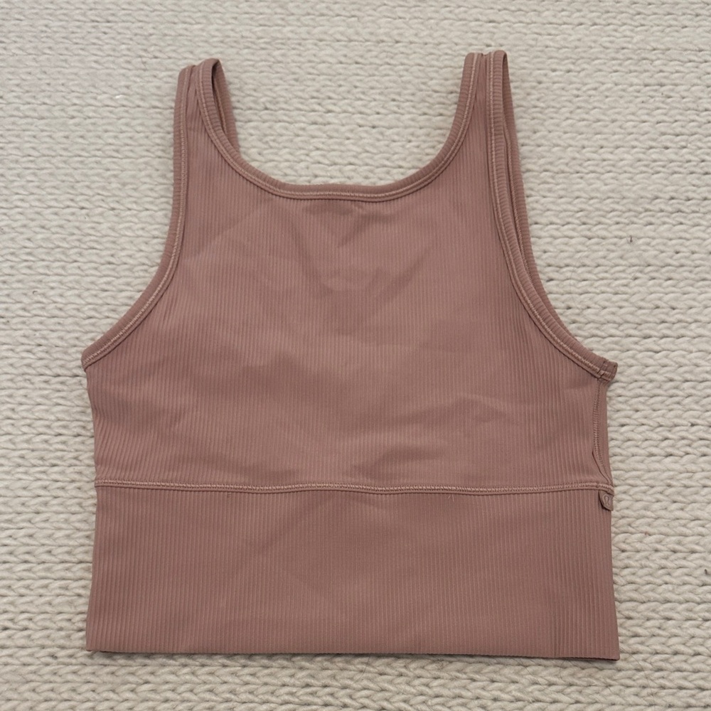 Pinkey Nude Power Pivot Ribbed Tank Top